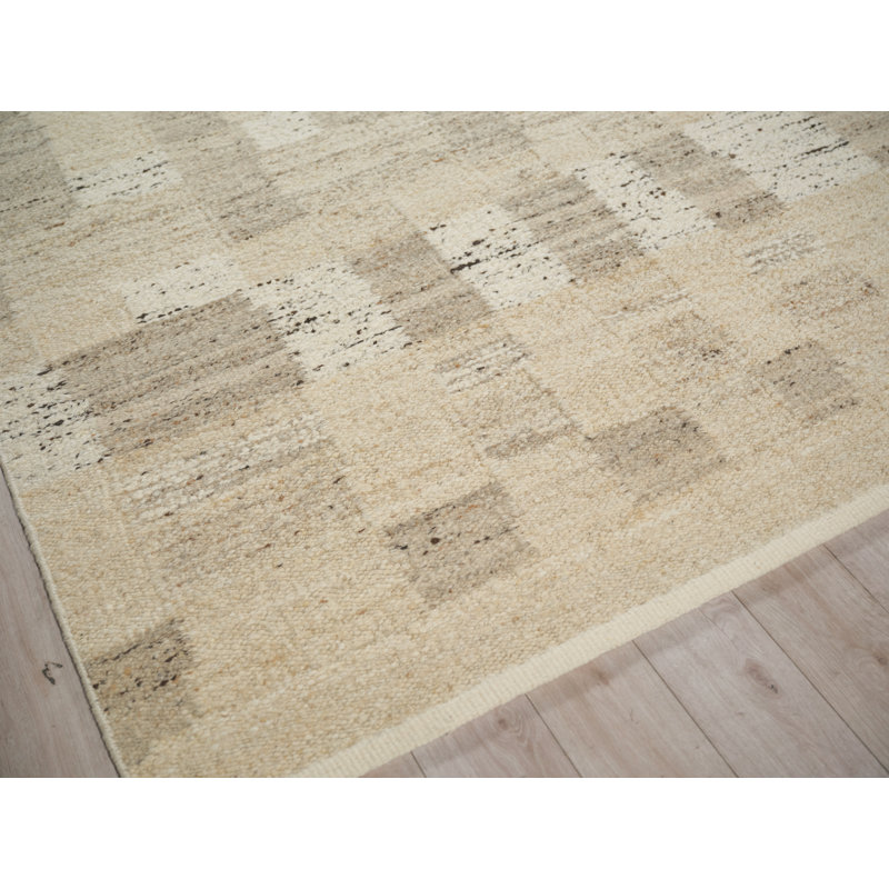 Sunstone flatweave Wool Beige/Brown Area Rug, 12'X15'