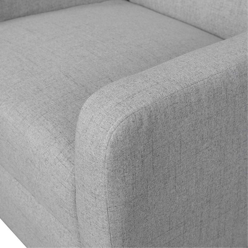 Fauteuil d'appoint rembourré, Gris clair