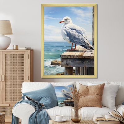 «Dumai Seagull In Repose At Beach», reproduction sur toile