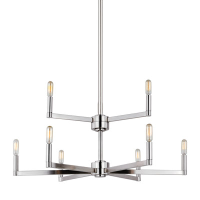 Haines 9 Light Metal Dimmable Chandelier