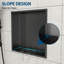 Niche de douche en acier inoxydable 15 po x 15 po, noir bronze-375362691