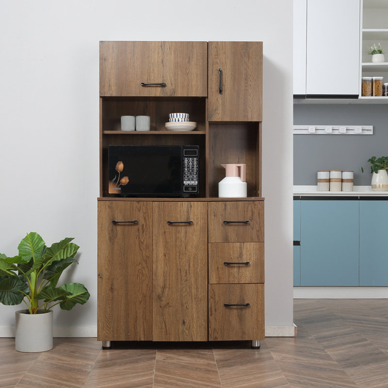 Armoire de rangement 63 po, Naturel