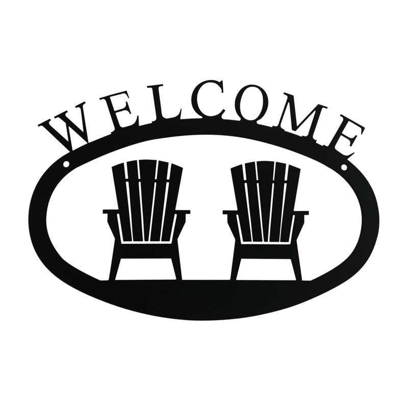 Adirondacks - Welcome Sign Large, 7.88" H x 11.38" W x 0.05" D