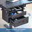 VIVO Black Corner Clamp-on Desk Drawer & Shelf System (DESK-DR3C)