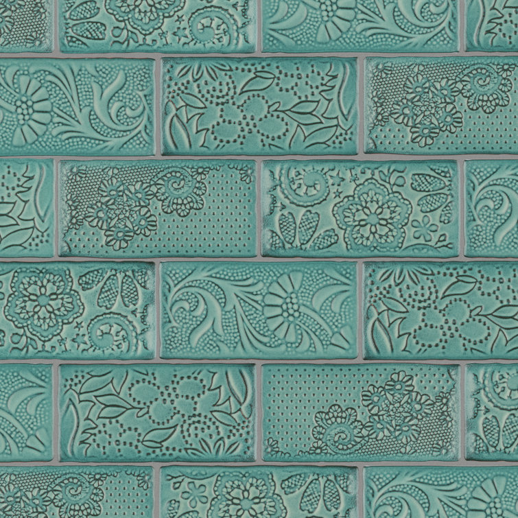 Antic Feelings 3" x 6" Ceramic Patterned Subway Tile