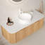Meuble-lavabo de salle de bain mural à bords arrondis avec 2 tiroirs Dina 48 po avec lavabo Dina-1896780803