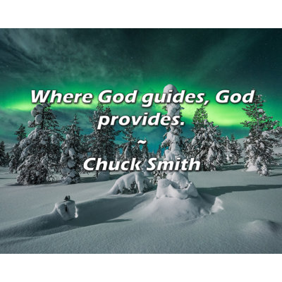 Artsy Quote "Where God guides, God provides." By Chuck Smith Gallery Wrapped Canvas