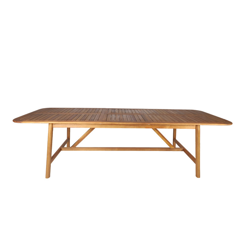 Table de salle à manger d'extérieur en bois d'acacia