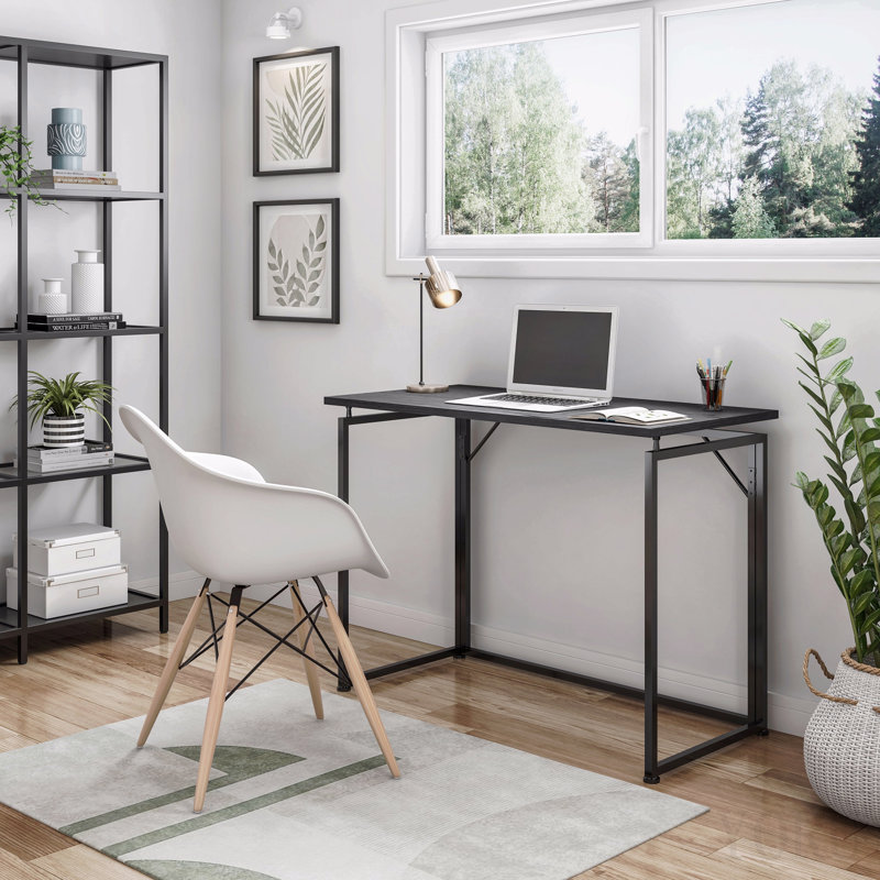 Space Saving Folding Desk - Black