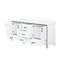 Meuble-lavabo double blanc l 80 po x P 22 po - comptoir en quartz et structure en bois massif à fermeture en douceur pour une utilisation silencieuse 2 armoires 5 tiroirs-1616024366