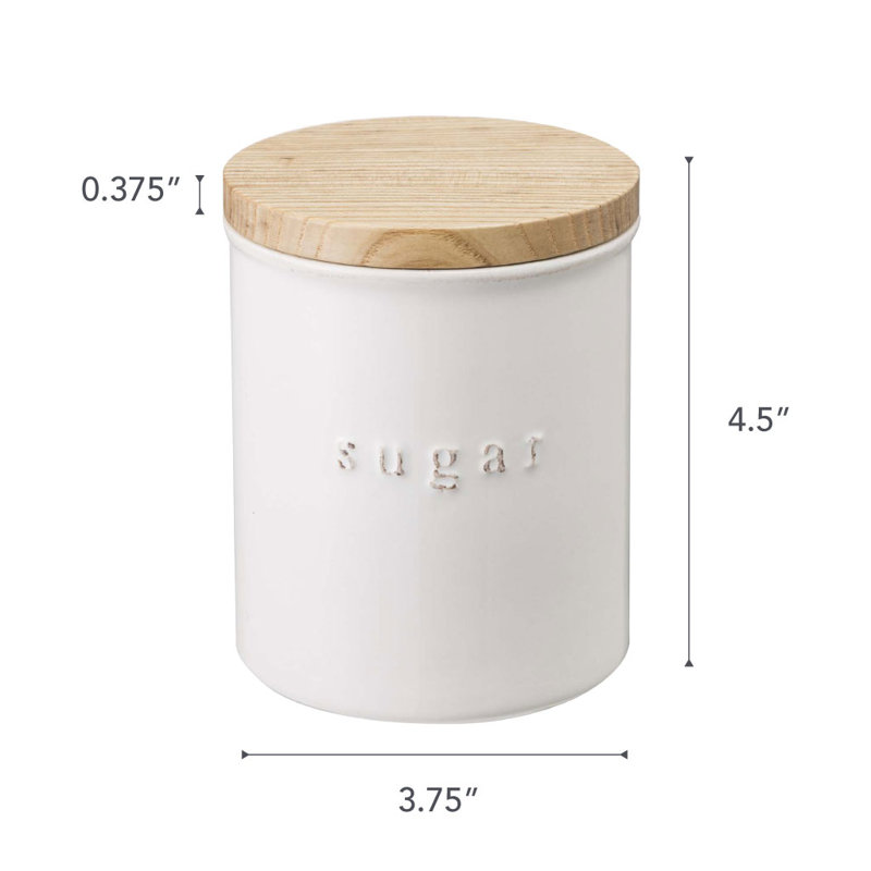 Scandinavian White Ceramic Airtight Storage Canister Set