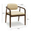 Chaise en cuir taupe Betsy