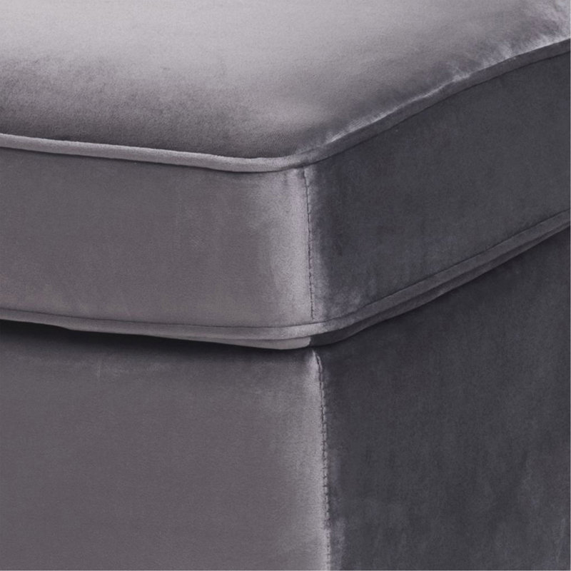 Accent Rectangle Ottoman（ONLY ONE OTTOMAN), Gray