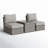 Athelene Rattan Wicker Fully Assembled 2 - Person Seating Group with Cushions