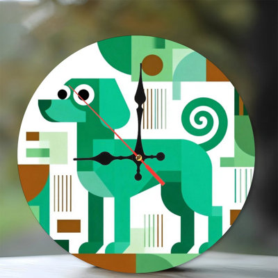 Horloge murale ronde en bois 10 po, mouvement à quartz silencieux, imprimé UV, à piles