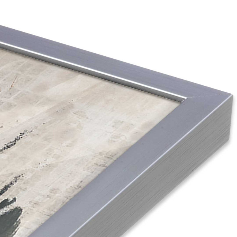 Impression sur toile, "Pattern Emotion I" par June Erica Vess, Open Corner Framed Print without Mat Paper, Silver