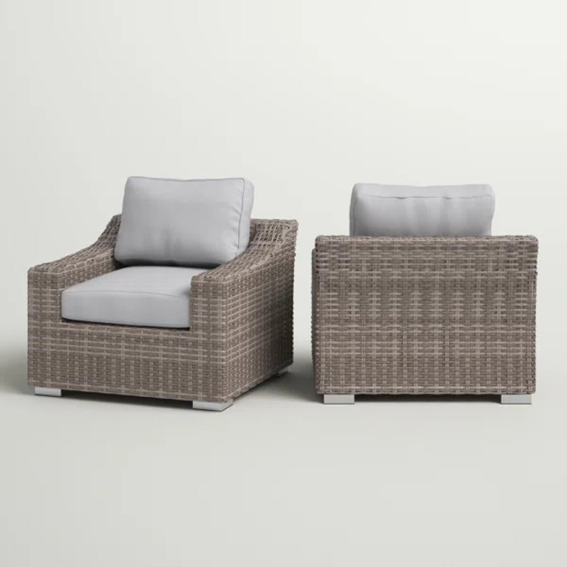 Chaise de patio avec coussins 2