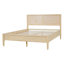 Structure de lit plateforme grand lit en bois avec tête de lit à panneau classique, support de lattes en bois, aucun sommier requis, assemblage facile, naturel-133480896-133480898