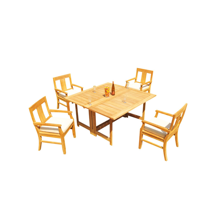 Ensemble repas 9 pièces teck Kevon, 4