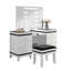 Ensemble de meuble-lavabo 1 pièce 3 pièces de style contemporain avec miroir en verre noir et 14 pièces
