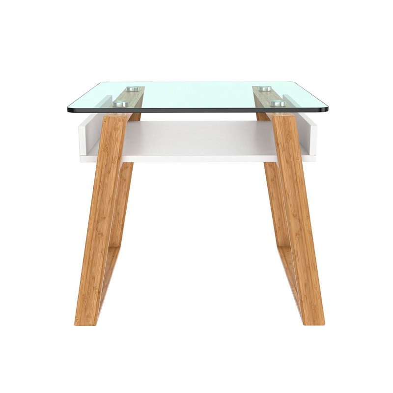 Guthrie Glass Top Frame End Table