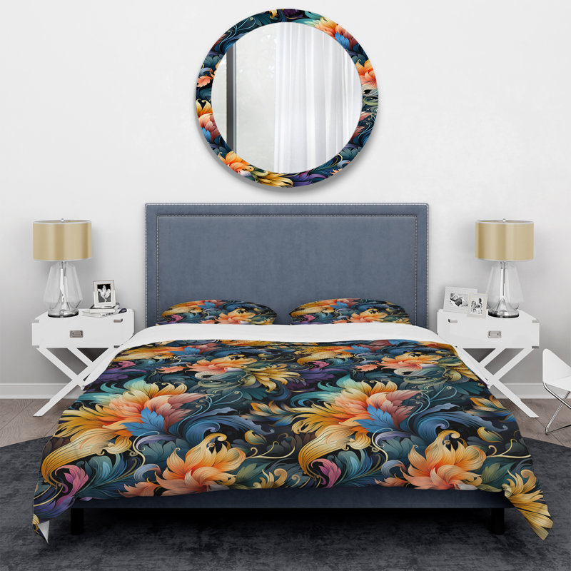 Ensemble de housse de couette en microfibre Boho, Housse de couette pour grand lit et 2 taies décor