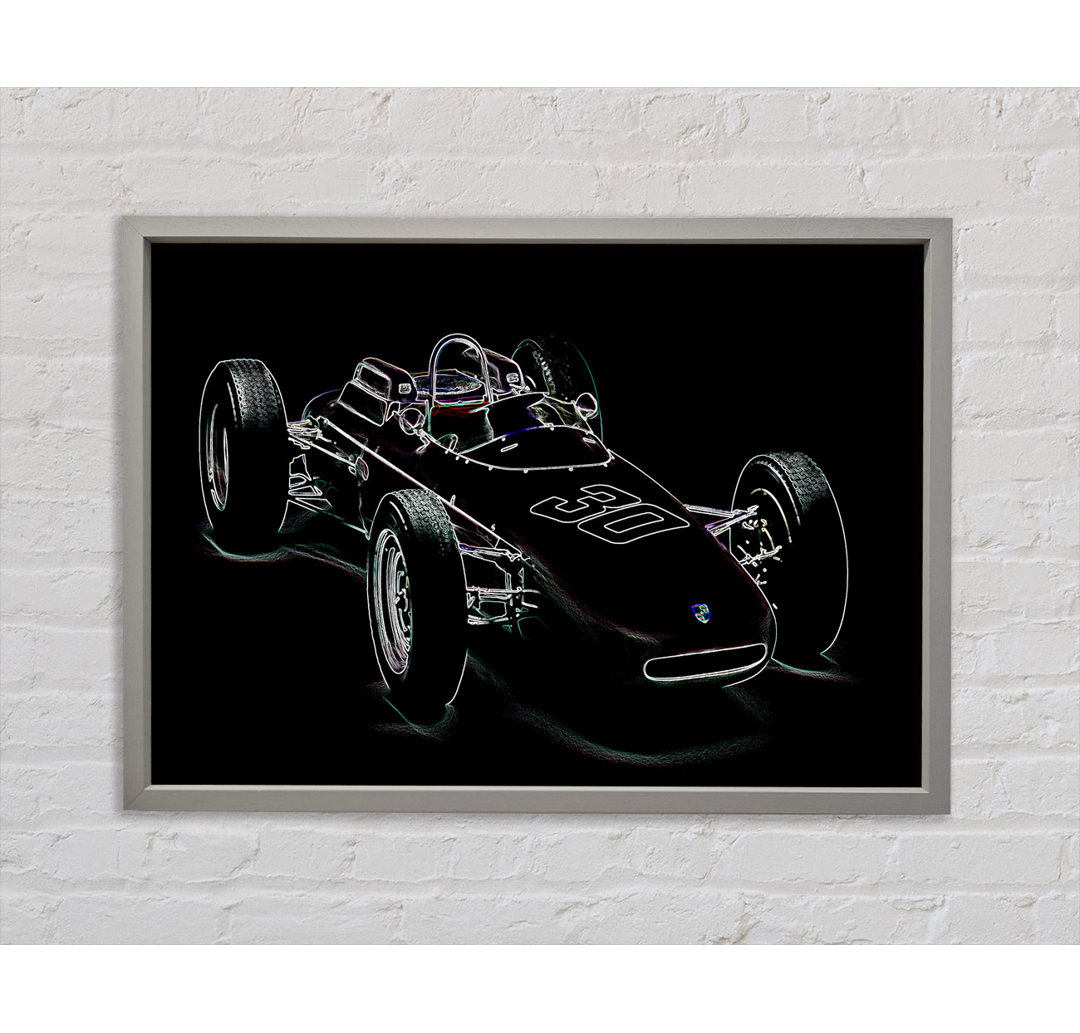 Formula One Retro - Einzelner Bilderrahmen Kunstdrucke auf Leinwand