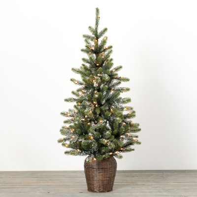 Spivey 54 " H Faux Tree in Wicker/Rattan Basket