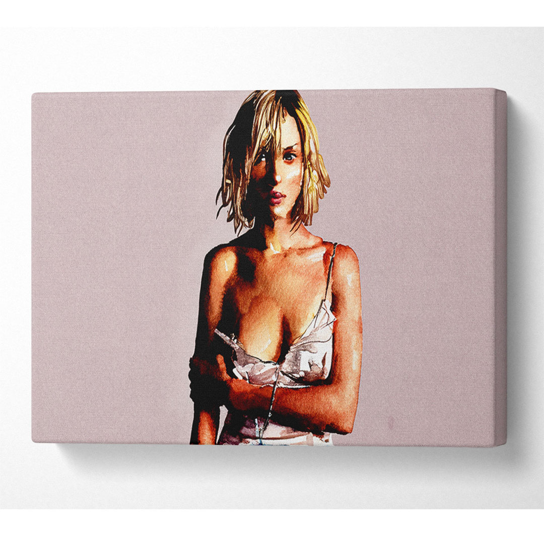 Uma Thurman - Kunstdrucke auf Leinwand - Wrapped Canvas