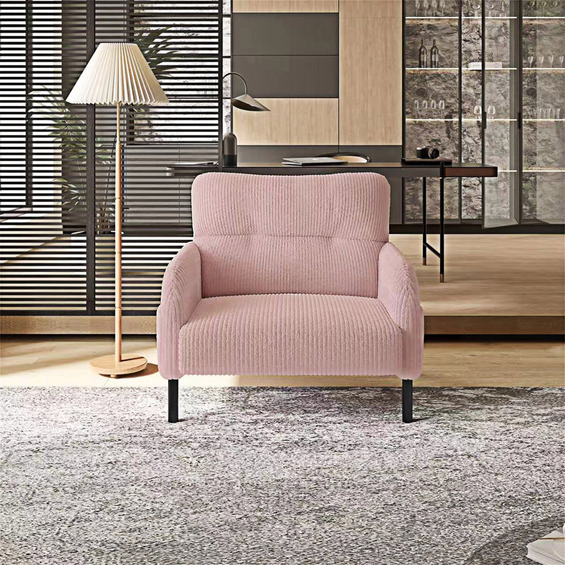Fauteuil rembourré, Rose