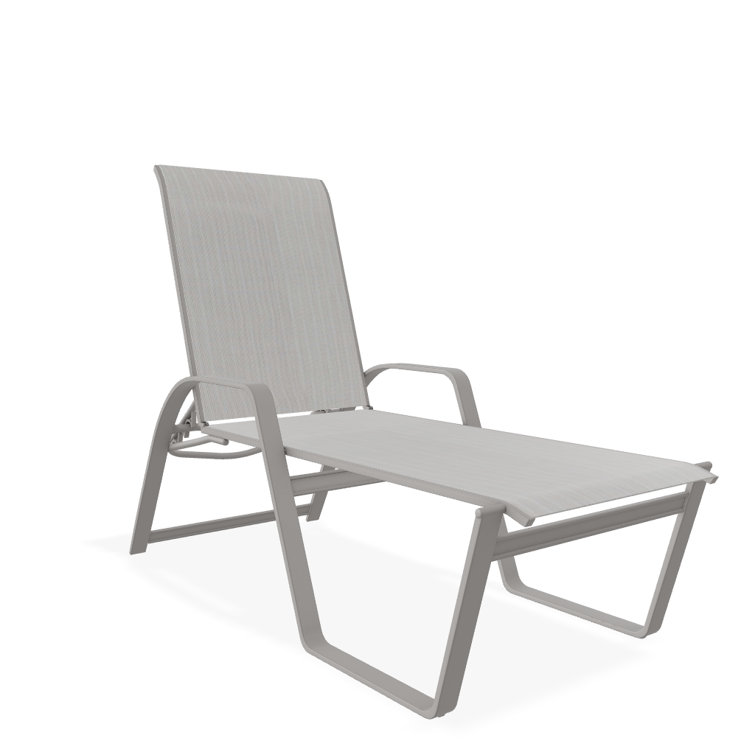 Holna Outdoor Rust-Resistant Metal Chaise Lounge