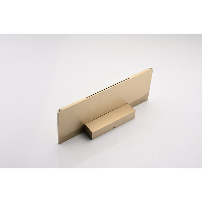 Brushed Gold Wall Mounted Bathroom Tap - Waterfall, Single Handle Fascination Sink Faucet Modern Waterfall With