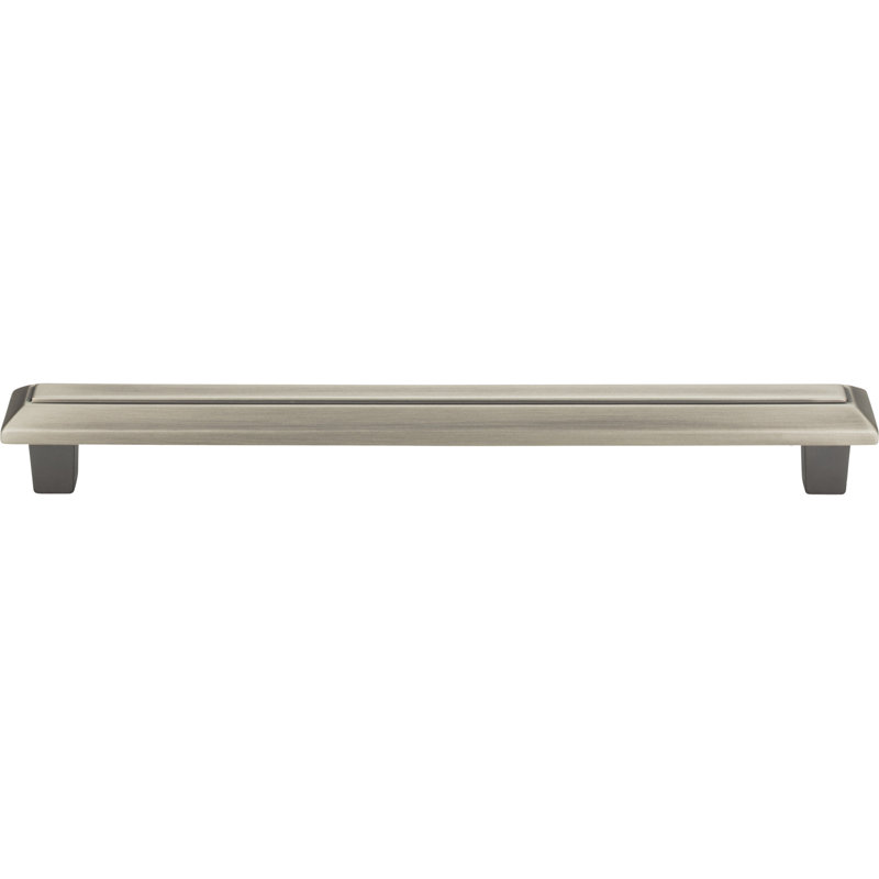 Pewter Modern Bar Handle with Mounting Hardware