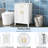 24" Bathroom Vanity With Ceramic Sink - Luxury Compact. 24.2"*18.5"*H34". Solid Wood Frame, Doors. Golden Ornaments. Spacious Storage Shelves. Adjustable Shelf. Modern Cabinet Basin Sophisticated &-2056331937
