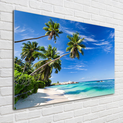 Tropical Beach - No Frame Print on Glass