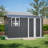  10X8 Ft Large Metal Outdoor Storage Shed With Transparent Window Garden Tool Shed W/Floor Fram And Side Door-133691518