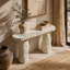 Modern Design Console Table with Imitation Stone Top and Irregular Legs for Versatile Home Decor