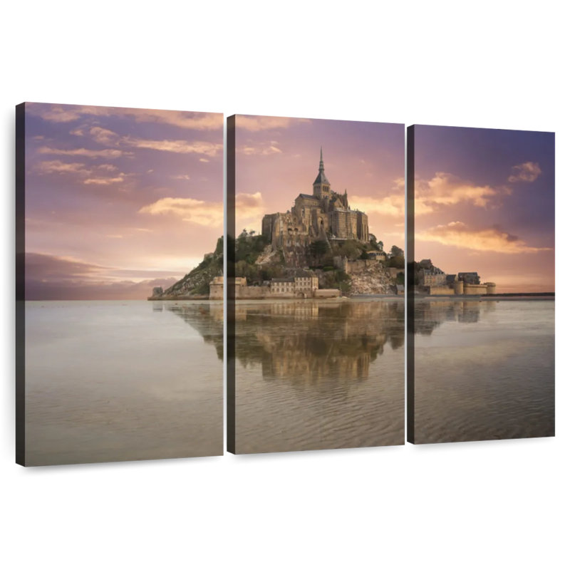 Adella Mont Saint Michel, île de l'abbaye, H 24 po x l 38 po