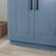 Meuble-lavabo autoportant à double cuve 60 po avec comptoir en pierre blanche et dosseret Bailey, noir mat-1573592312-1490491478-1490491467