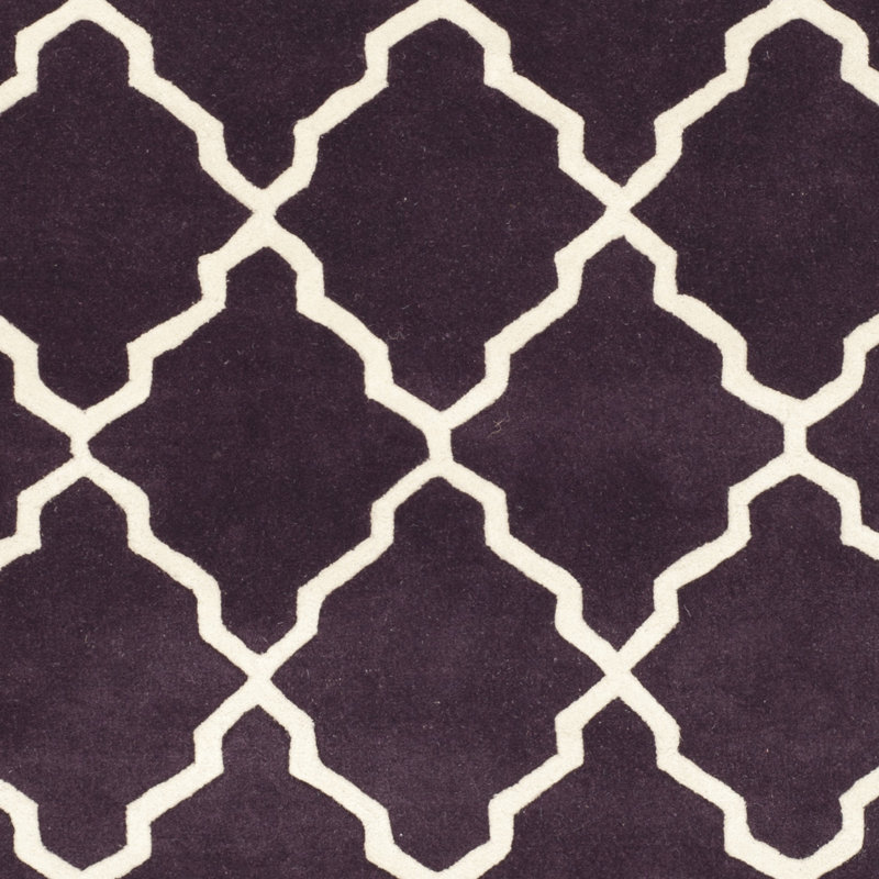 Carolene Hand Tufted Wool Geometric Rug, Round 7'