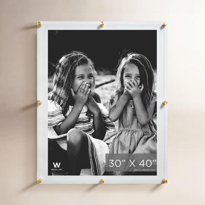 Clear UV-Grade Acrylic Modern Floating Picture Frame