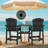HDPE Tall Adirondack Chair Set with Removable Double Connecting Trays (Set of 2)-18047622
