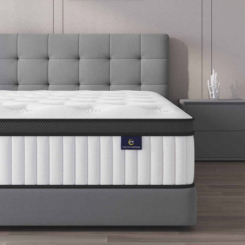 Matelas hybride en mousse à mémoire de forme 12 po Alwyn Home, 12", Très grand lit