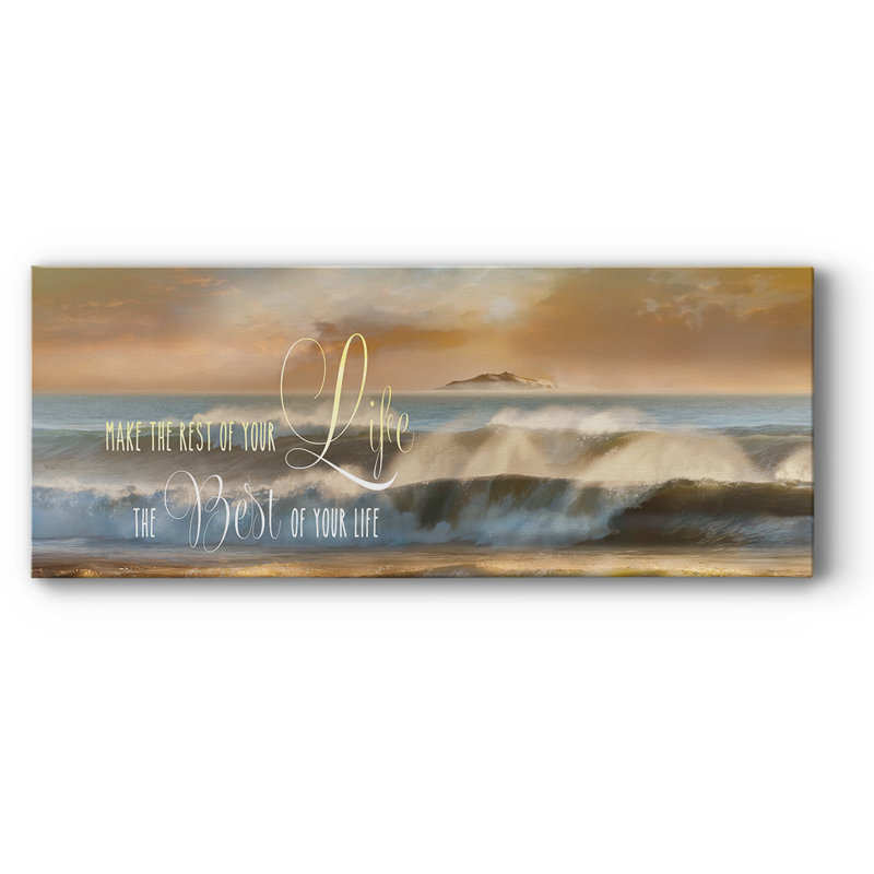 Le meilleur de votre vie sur toile, H 24 po x l 60 po x P 1,5 po