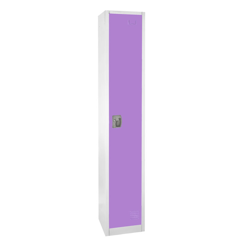72" Tall Purple Steel Office Locker with Adjustable Shelving