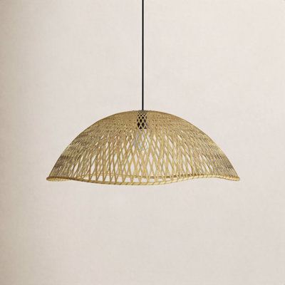 Ashford Single Light Wood Dimmable Pendant