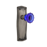 Prairie Plate with Crystal Cobalt Door Knob