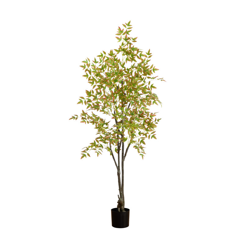 6ft Autumn Nandina Artificial Tree with Bendable Branches