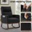Linen Fabric+ Manufactured Wood Rocking Chair-1869587072-1869587079