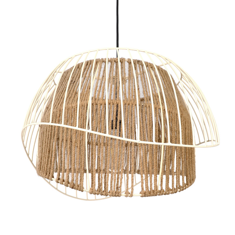 Luminaire suspendu en jute l 19 po Aaryash